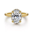 Elegant Hidden Halo Oval Diamond Engagement Ring in 14K Gold  | Gemma's Jewelers