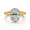 Elegant Hidden Halo Oval Diamond Engagement Ring in 14K Gold  | Gemma's Jewelers