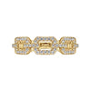 Gorgeous Pave Set Diamond Paper Clip Stackable Ring Band in 14K Yellow Gold