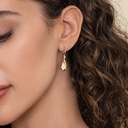 Gabriel & Co. Bujukan Teardrop Texture Drop Earrings in 14K