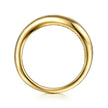 14K Yellow Plain Gold Wave Stackable Ring