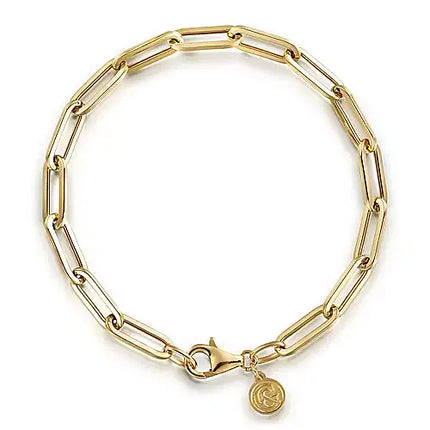 Bold & Fashionable Paperclip Bracelet in 14K Yellow Gold | Gemma's Jewelers