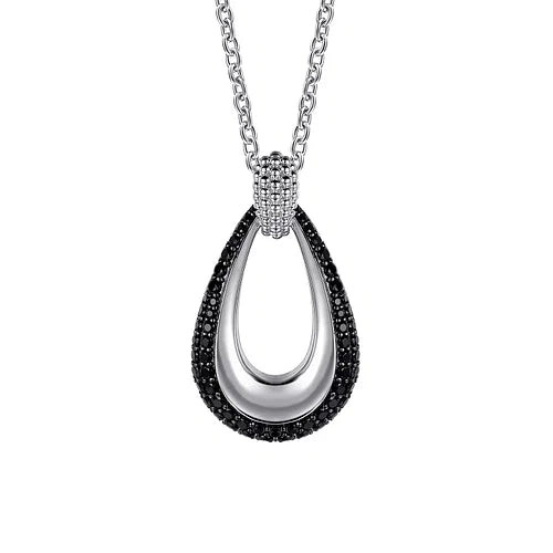 Sterling Silver Bujukan Black Spinel Pendant Necklace