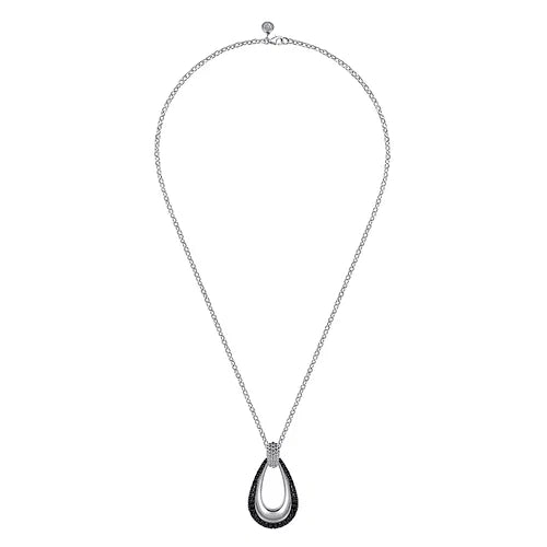 Sterling Silver Bujukan Black Spinel Pendant Necklace