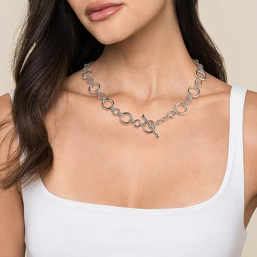 Sterling Silver Bujukan Link Necklace