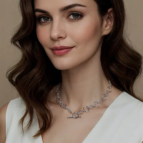 Sterling Silver Bujukan Link Necklace