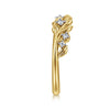 Gabriel & Co. Floral Diamond Open Design Wedding Band in 14K Yellow Gold