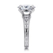 Vintage Inspired 14K White Gold Oval Solitaire Diamond Engagement Ring