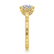 Vintage Inspired 14K Yellow Gold Round Diamond Engagement Ring