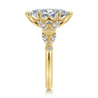 Vintage Inspired 14K Yellow Gold Split Shank Marquise Shape Diamond Engagement Ring