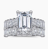 Awesome Natural Diamond 4.71ctw Emerald Cut Diamond Engagement Ring in 18K Gold