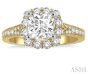 Glamorous Cushion Shape Diamond Engagement Ring in 14K Yellow Gold | Gemmas Jewelers