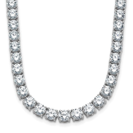 Glamorous Lab Grown 38ct Round Diamond Straight Necklace 14K | Gemmas Jewelers 2