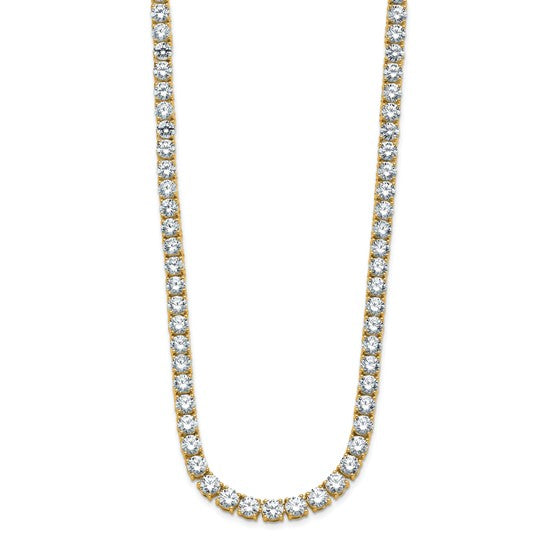 Glamorous Lab Grown 38ct Round Diamond Straight Necklace 14K | Gemmas Jewelers 3