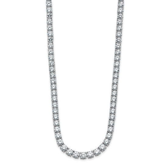 Glamorous Lab Grown 38ct Round Diamond Straight Necklace 14K | Gemmas Jewelers 4