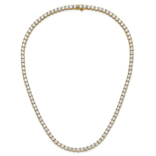 Glamorous Lab Grown 38ct Round Diamond Straight Necklace 14K | Gemmas Jewelers 5