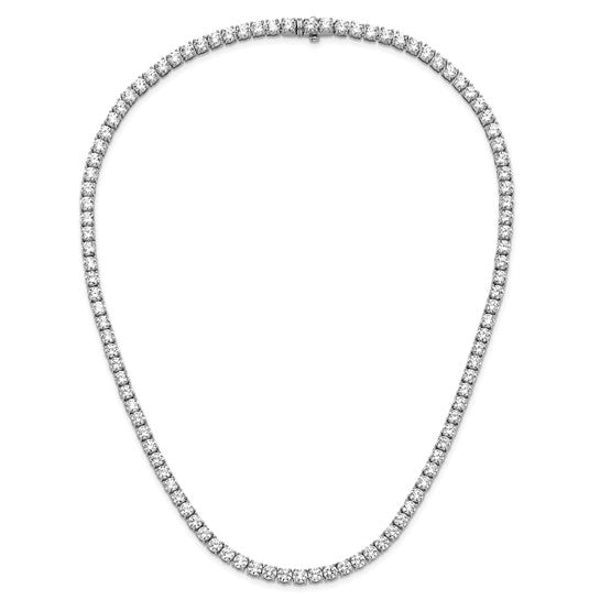 Glamorous Lab Grown 38ct Round Diamond Straight Necklace 14K | Gemmas Jewelers 6