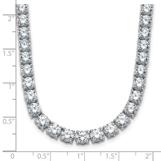 Glamorous Lab Grown 38ct Round Diamond Straight Necklace 14K | Gemmas Jewelers 8