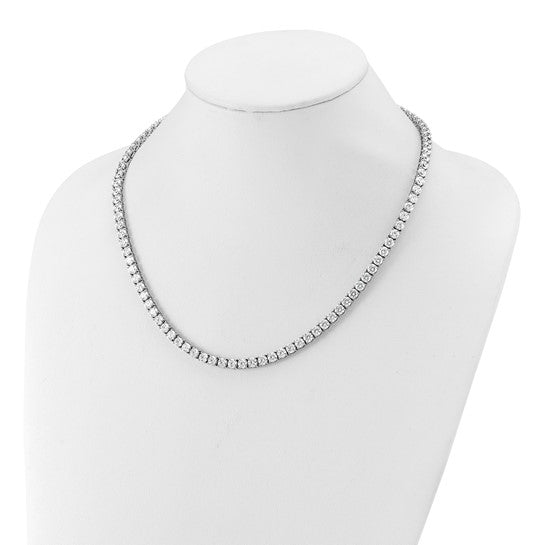 Glamorous Lab Grown 38ct Round Diamond Straight Necklace 14K | Gemmas Jewelers 9
