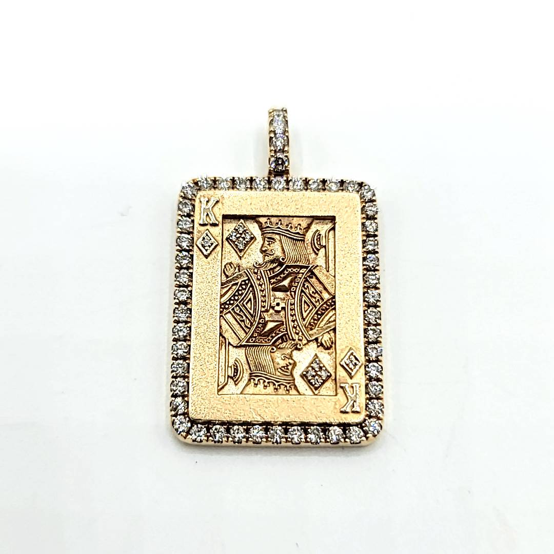 Gleaming King of Diamond Pendant 14KY Gold Diamonds | Gemma's Jewelers 