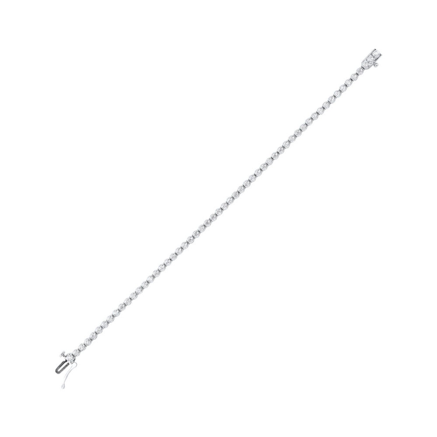 Gleaming 1ct Diamond Tennis Bracelet 14K White Gold | Gemmas Jewelers 1