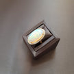 Gorgeous Diamond Ring with an Amazing 17 Carat Opal in 14K Yellow Gold | Gemma's Jewelers