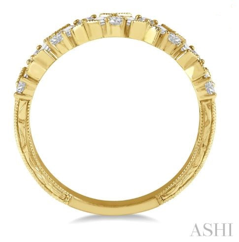 Gorgeous Zigzag Baguette Round Diamond Band in 14K | Gemmas Jewelers