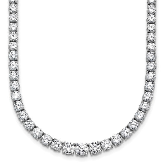 Gorgeous Lab Grown 18ct Round Diamond Graduated Necklace 14K | Gemmas Jewelers 1
