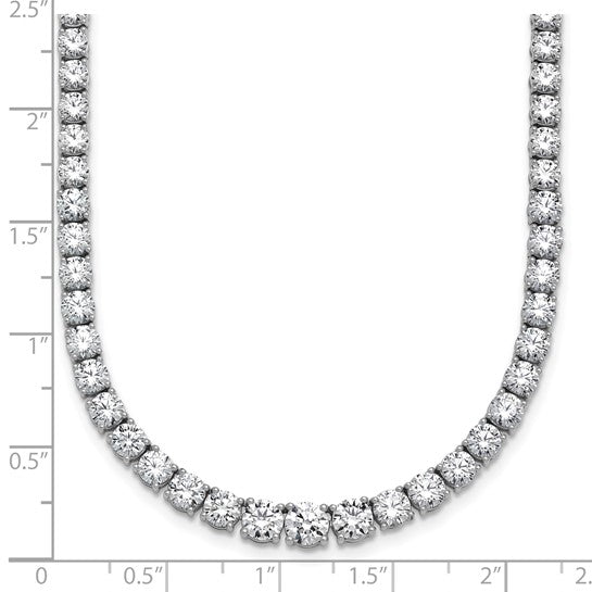 Gorgeous Lab Grown 18ct Round Diamond Graduated Necklace 14K | Gemmas Jewelers 3