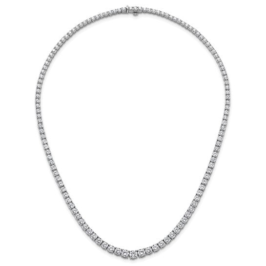 Gorgeous Lab Grown 18ct Round Diamond Graduated Necklace 14K | Gemmas Jewelers 6