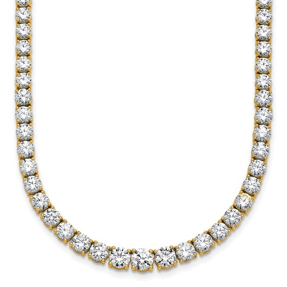 Gorgeous Lab Grown 18ct Round Diamond Graduated Necklace 14K | Gemmas Jewelers 7