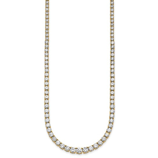Gorgeous Lab Grown 18ct Round Diamond Graduated Necklace 14K | Gemmas Jewelers 8