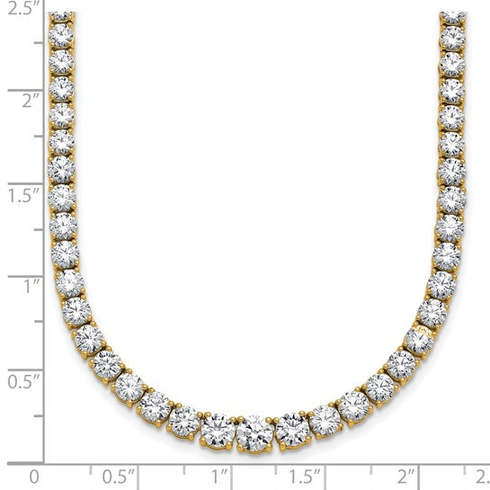 Gorgeous Lab Grown 18ct Round Diamond Graduated Necklace 14K | Gemmas Jewelers 9