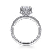 Amazing Hidden Halo Cushion Cut Diamond Engagement Ring in 14K Gold | Gemma's Jewelers