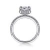 Amazing Hidden Halo Cushion Cut Diamond Engagement Ring in 14K Gold | Gemma's Jewelers