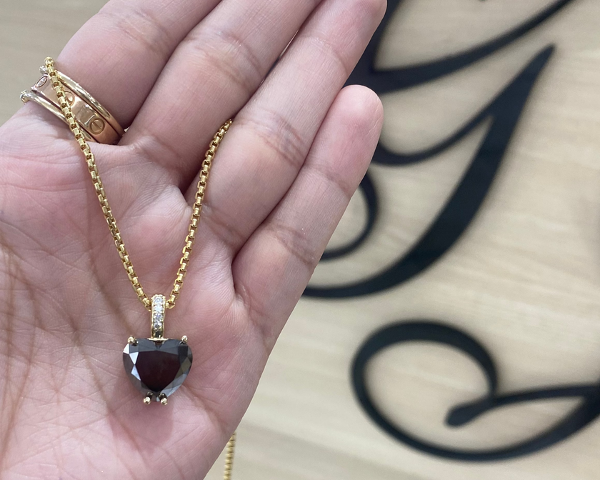 custom made black diamond necklace