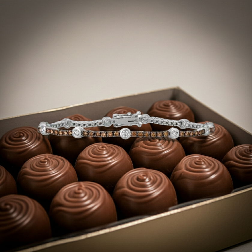 Irresistible Le Vian Chocolate Diamond Bracelet in 14KW Gold