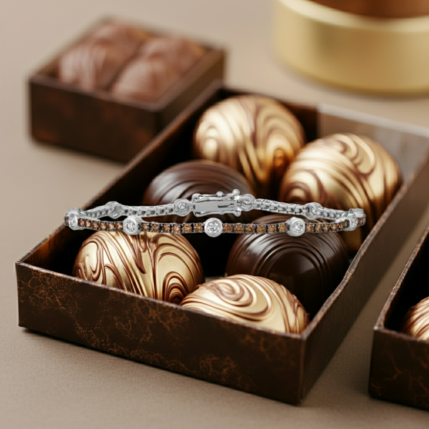 Irresistible Le Vian Chocolate Diamond Bracelet in 14KW Gold