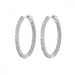 Iconic Style Round Diamond Eternity 1ct Hoop Earrings 14K White Gold  Gemmas Jewelers