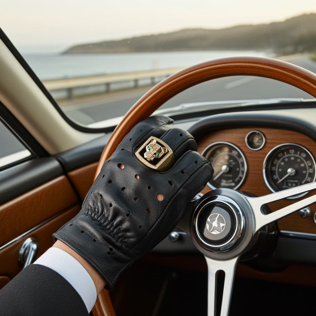 Modern Design Black Onyx and Diamonds EFFY Panther Ring with Tsavorite Eyes in 14K