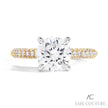 Incredible Couture Pave Round Diamond 3-Row Engagement Ring 14K | Gemmas Jewelers