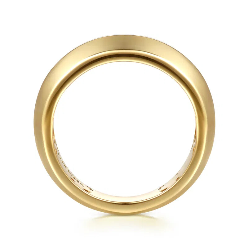 Inspire - 14K Yellow Gold Beads Setting Diamond Anniversary Band - 0.3 ct