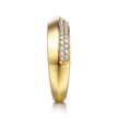 Inspire - 14K Yellow Gold Beads Setting Diamond Anniversary Band - 0.3 ct
