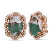 Intricate LeVian Chocolatier Peacock Aquaprase & Diamonds Earrings in 18K Strawberry Gold | Gemmas Jewelers