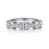 Oval and Round Diamond Anniversary Band - 1.33 ct