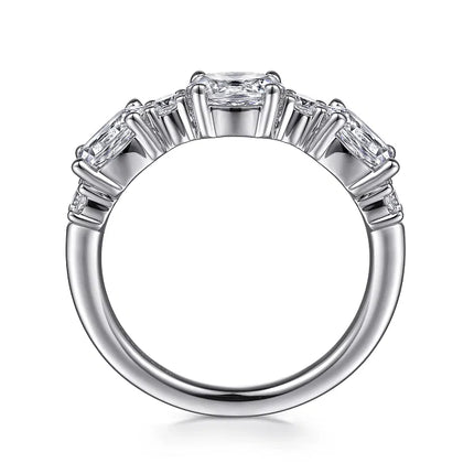 Oval and Round Diamond Anniversary Band - 1.33 ct