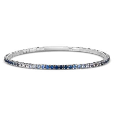 Spectacular Le Vian Denim Ombré® Sapphire Bangle in 14K Vanilla Gold®
