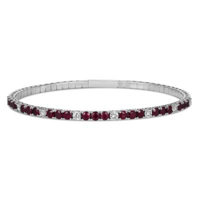 Scintillating Passion Ruby™ Le Vian® Bangle featuring Nude Diamonds™ in 14K Vanilla Gold®