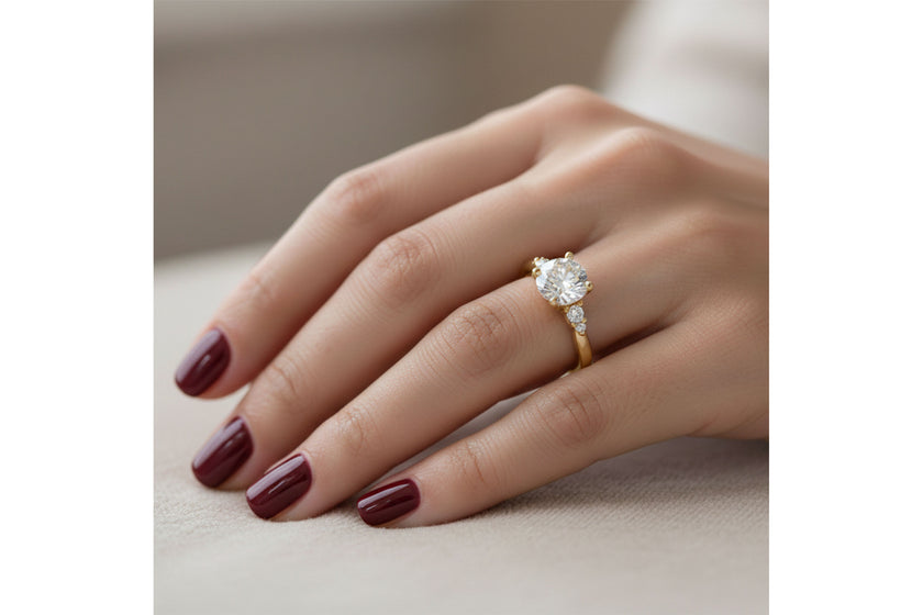 Elegant Diamond Semi-Mount Engagement Ring in 14K Yellow Gold