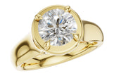 Big & Bold Solitaire Semi-Mount with Diamond Gallery in 14K Yellow Gold